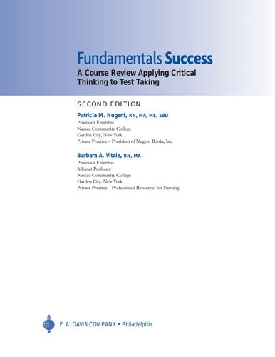 Fundamentals success: a course review applying critical thinking to test taking