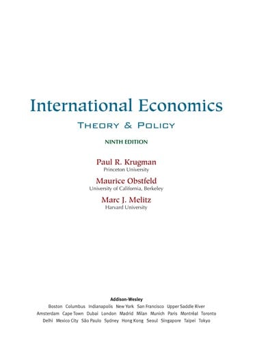 International economics: theory & policy