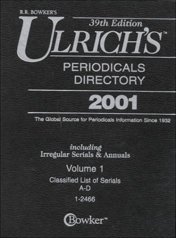 Ulrich's Periodicals Directory 2001