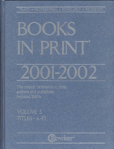 Books In Print 2001-2002