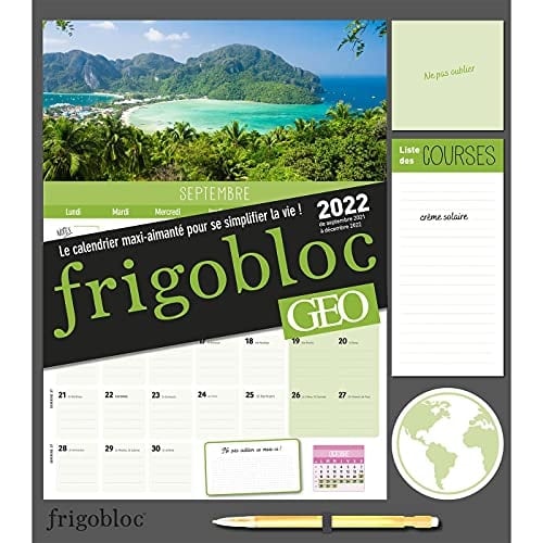 Frigobloc Geo Le calendrier maxi-aimanté pour se simplifier la vie ! Avec un criterium