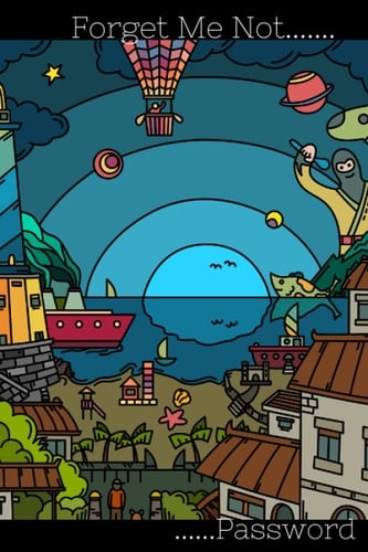 Forget Me Not Password: Internet Password Organizer: 6" x 9" Small Password Journal and Alphabetical Tabs | Password Logbook | Logbook To Protect Usernames