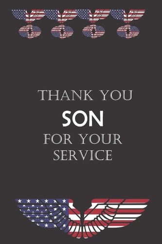 Thank You Son for Your Service Military Soldier Appreciation Gift- Small Lined Journal Notebook