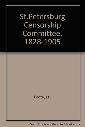 St.Petersburg Censorship Committee, 1828-1905