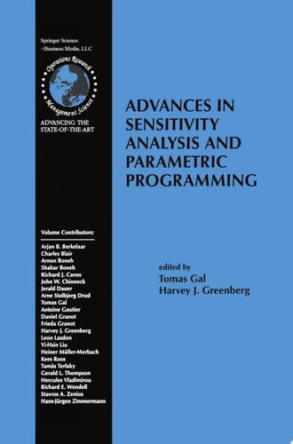 Advances in Sensitivity Analysis and Parametric Programming