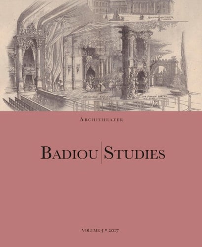 Journal of Badiou Studies 5 Architheater