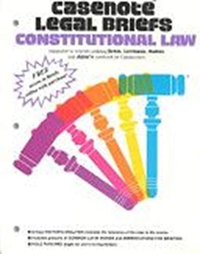 Constitutional Law Adaptable to Courses Utilizing Brest and Levinson's Casebook on Processes of Constitutional Decision-Making