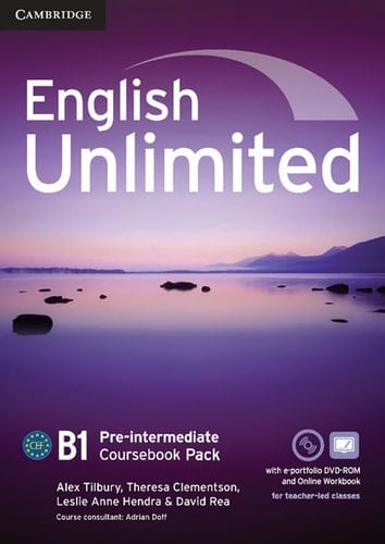 English Unlimited Pre-intermediate Coursebook with e-Portfolio and Online Workbook Pack
