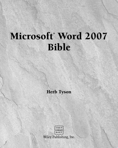 Microsoft Word 2007 Bible