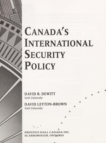 Canada's International Security Policy