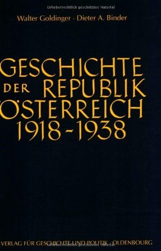 Geschichte Der Republik Osterreich 1918-1938