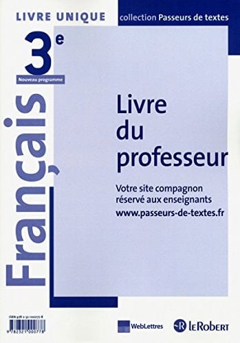 Français 3e Livre du professeur