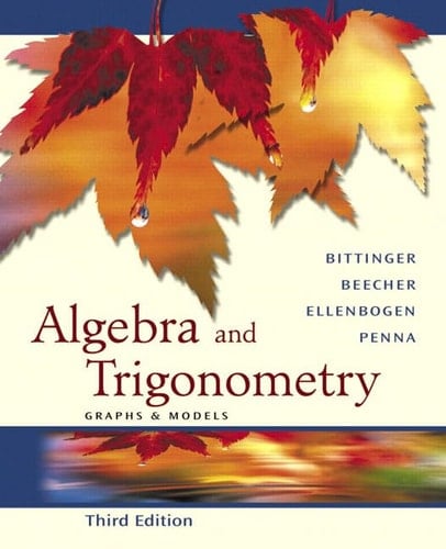 Algebra and Trigonometry Graphs and Models Graphing Calculator Manual Package