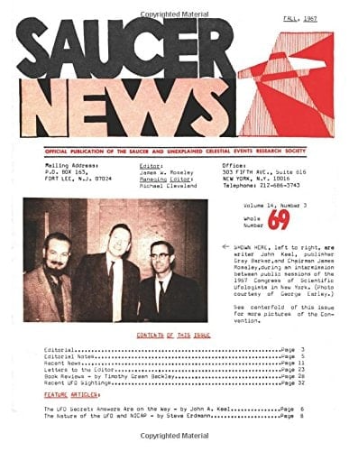 Saucer News Vol. 14, Number 3, Fall 1967 (Whole Number 69)