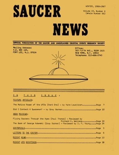 Saucer News Vol. 13, Number 4, Winter 1966-1967 (Whole Number 66)
