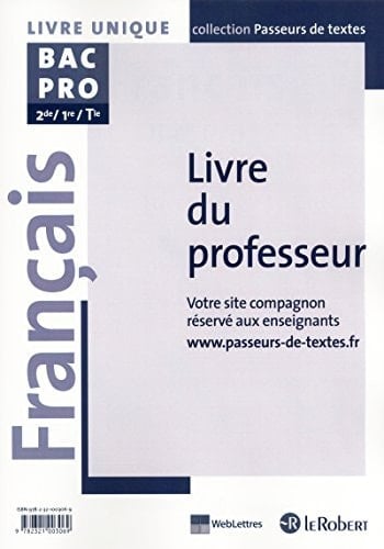 Français 2e/1e/Tle Bac Pro Livre du professeur