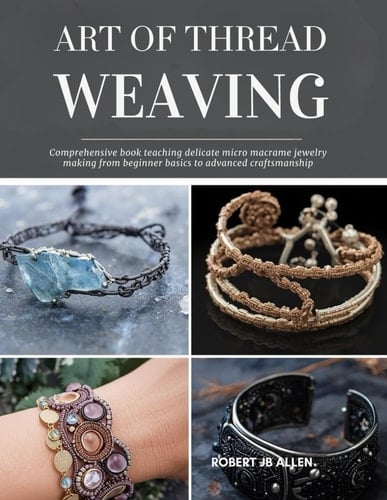 Art of Thread Weaving: Comprehensive book teaching delicate micro macrame jewelry making from beginner basics to advanced craftsmanship