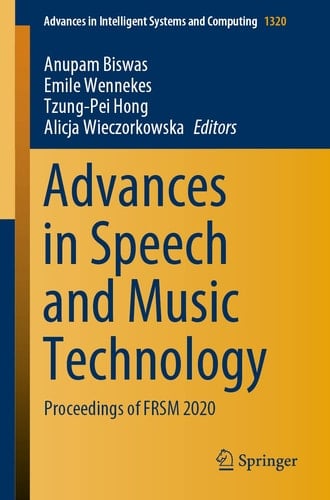Advances in Speech and Music Technology Proceedings of FRSM 2020