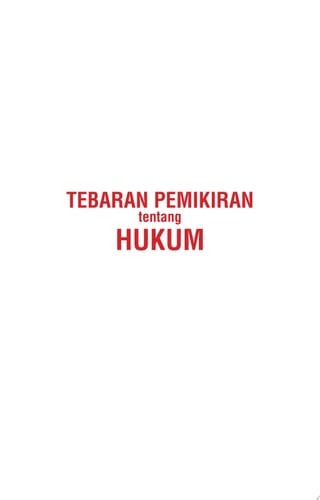 Tebaran Pemikiran tentang Hukum