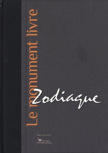Zodiaque le monument livre