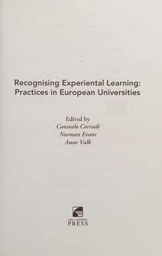 Recognising Experiental Learning Practices in European Universities