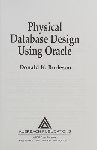 Physical Database Design Using Oracle