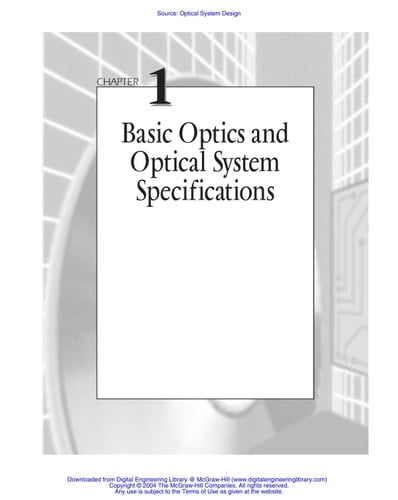 OPTICAL SYSTEM DESIGN