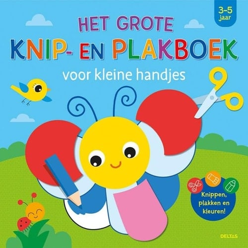 Het grote knip- en plakboek voor kleine handjes (3-5 j.): Knippen, plakken en kleuren!
