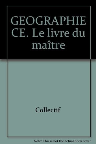 Géographie livre du maître