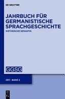 Jahrbuch für Germanistische Sprachgeschichte (2011) Band 2 : 2011