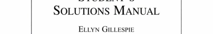 Student's Solutions Manual