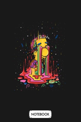 Trippy Melting Mill Marge Notebook: Journal, Matte Finish Cover, 6x9 120 Pages, Diary, Planner, Lined College Ruled Paper