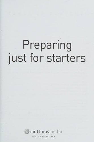 Preparing Just for Starters