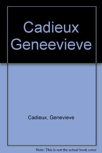 Geneviève Cadieux : Morris and Helen Belkin Art Gallery, Vancouver, 16.4. - 13.6.1999 ; Art Gallery of Hamilton, 20.1. - 27.2.2000 ; Musée des beaux-arts de Montréal / - The Montreal Museum of Fine Arts, 6.5. - 2.7.2000