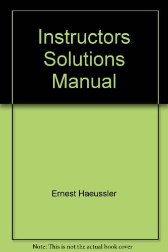Instructors Solutions Manual