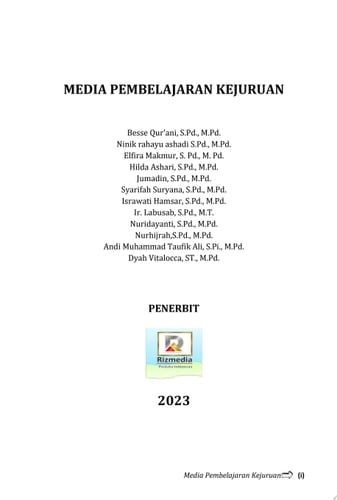 MEDIA PEMBELAJARAN KEJURUAN