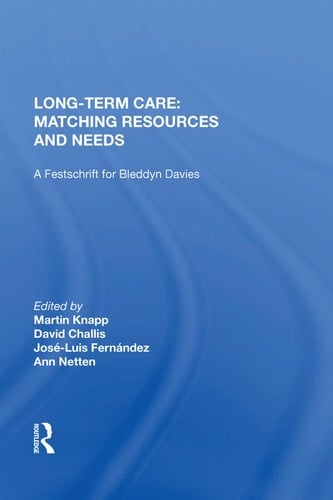 Long-Term Care Matching Resources and Needs