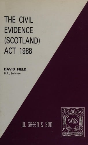 The Civil Evidence (Scotland) Act 1988