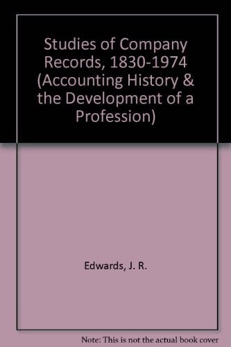 Studies of Company Records, 1830-1974