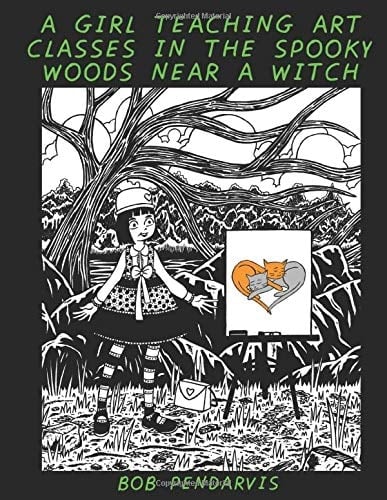 A Girl Teaching Art Classes In The Spooky Woods Near A Witch