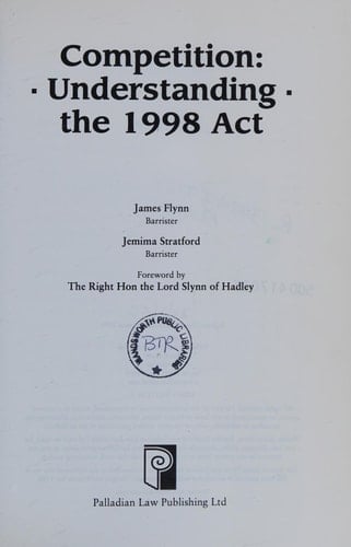 Competition: Understanding The 1998 Act