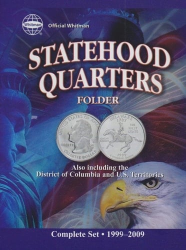 Official Whitman Statehood Quarters Folder Complete 50 State Set 1999-2008