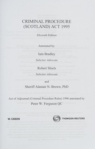 Criminal Procedure (Scotland) Act 1995