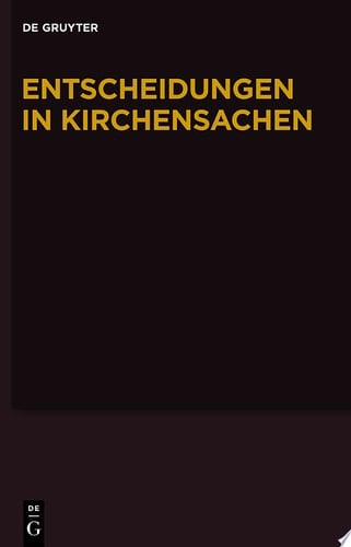 Entscheidungen in Kirchensachen seit 1946 1.1.-30.6.2007