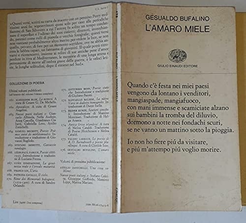 L'amaro miele (Collezione di poesia) (Italian Edition)