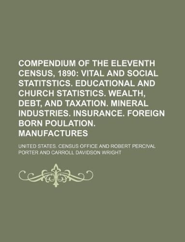 Compendium of the Eleventh Census, 1890