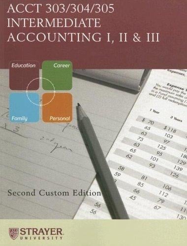 Intermediate Accounting I, II and III Acct 303/304/305