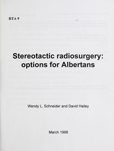 Stereotactic Radiosurgery Options for Albertans