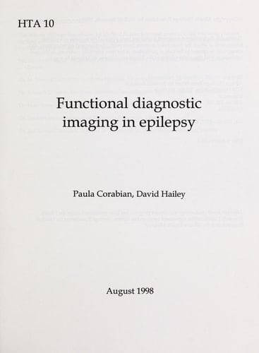 Functional Diagnostic Imaging in Epilepsy
