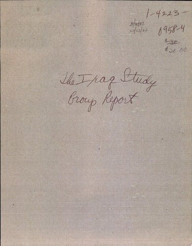 The Iraq Study Group Report